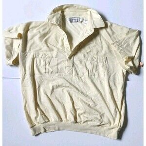 Classics by Palmland Polo Shirt Mens  Yellow Vintage 90s (Large)